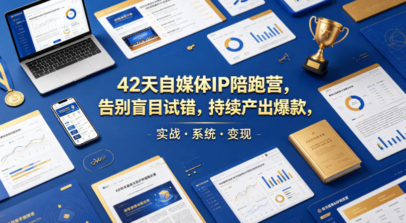 42天自媒体IP陪跑营,告别盲目试错,持续产出爆款,实战·系统·变现(更新2026)-极光库