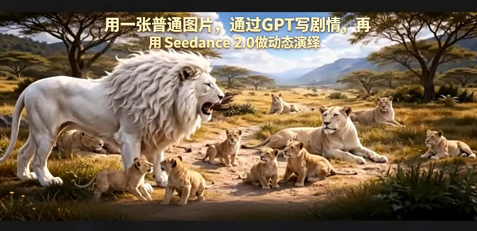用一张普通图片,通过GPT写剧情,再用Seedance 2.0做动态演绎,居然能生成迪士尼风格搞笑动画-极光库
