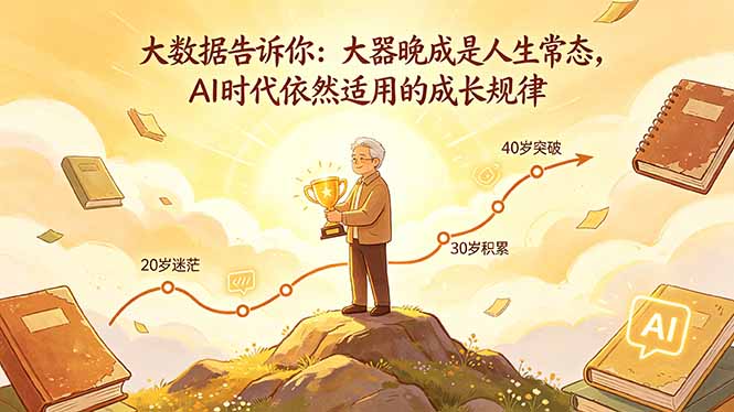 付费文章:大数据告诉你:大器晚成是人生常态,AI 时代依然适用的成长规律-极光库