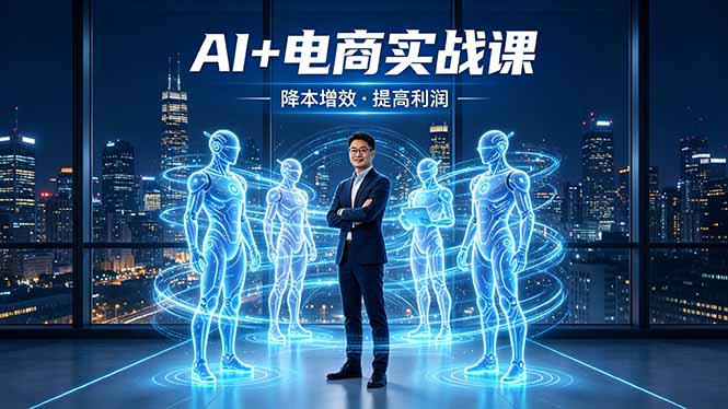 AI+电商实战课,1人+N个AI 智能体,把SOP变AI员工,实现降本增效提高利润-极光库