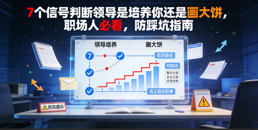 付费文章:7个信号判断领导是培养你还是画大饼,职场人必看,防踩坑指南-极光库