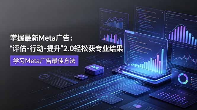 掌握最新的Meta广告,通过“评估-行动-提升”2.0版本轻松获得专业级结果。学习目前学习Meta广告的最佳方法-极光库
