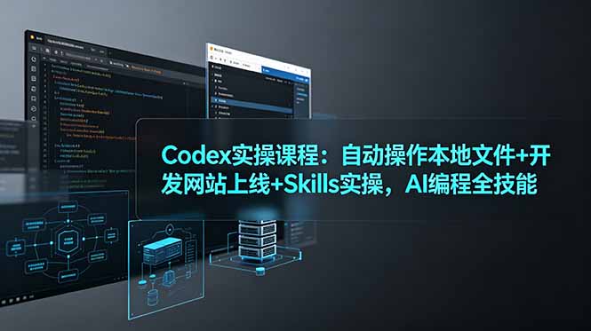 Codex实操课程：自动操作本地文件+开发网站上线+Skills实操，AI编程全技能-极光库