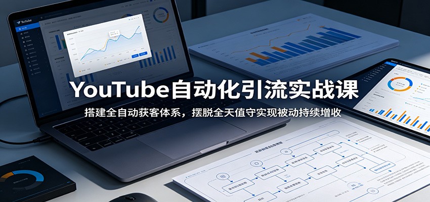 YouTube自动化引流实战课:搭建全自动获客体系,摆脱全天值守实现被动持续增收-极光库