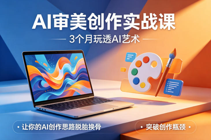 AI审美创作实战课,3个月玩透AI艺术,让你的AI创作思路脱胎换骨,突破创作瓶颈(更新0706)-极光库