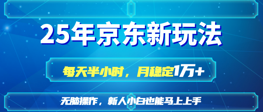 (14309期)25京东新玩法,每天半小时,月稳定1W+-极光库