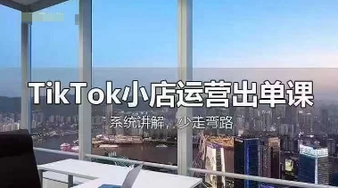 TikTok小店运营出单课,从开店选品、运营出单、发货回款,进行全流程讲解-极光库